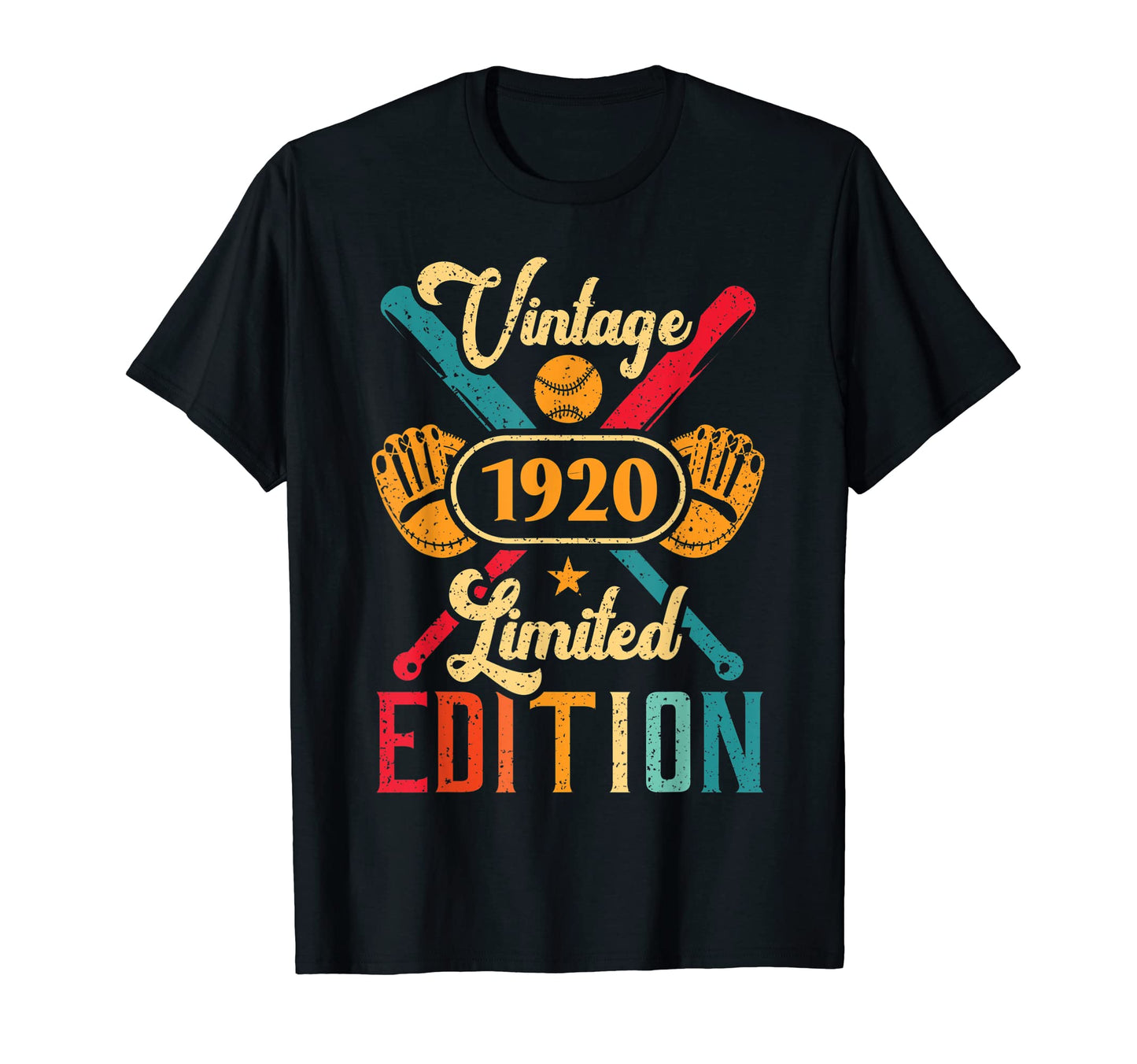 Baseball 102Th Birthday 1920 T-Shirt - Casual Everyday Wear Men Women - T-Shirt, Sweatshirt, Hoodie