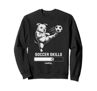 Soccer Pug Skills Loading Dog Score Sweatshirt - Graphic Print for Adults - T-Shirt, Sweatshirt, Hoodie
