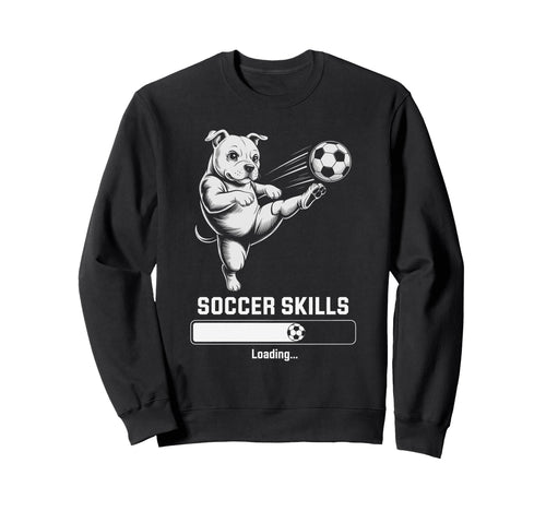 Soccer Pug Skills Loading Dog Score Sweatshirt - Graphic Print for Adults - T-Shirt, Sweatshirt, Hoodie