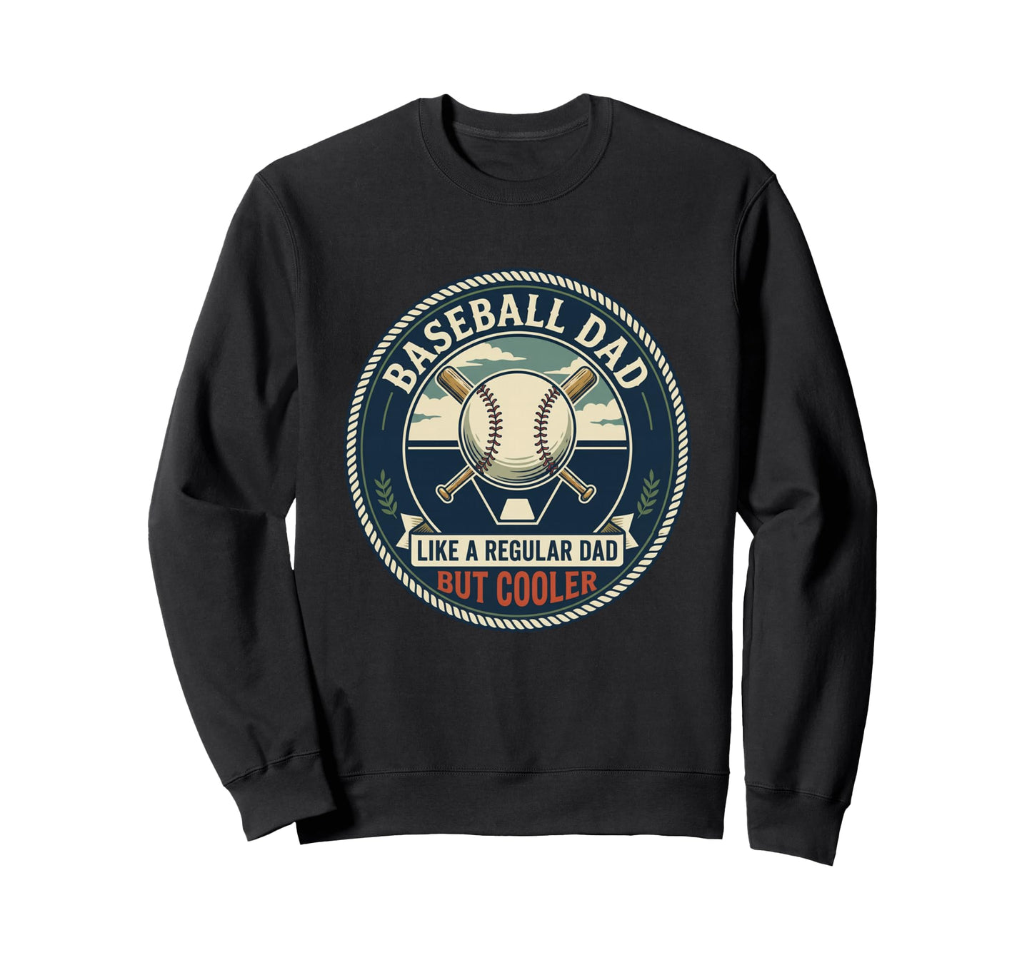 Baseball Dad Player Bat Ball League Sweatshirt - Custom Art Print Unisex - T-Shirt, Sweatshirt, Hoodie