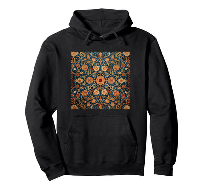 Bohemian Moroccan Boho Pattern Floral Hoodie - Fun Novelty Design Men Women - T-Shirt, Sweatshirt, Hoodie