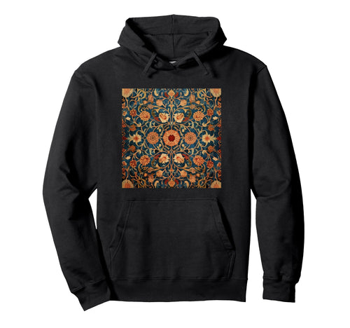 Bohemian Moroccan Boho Pattern Floral Hoodie - Fun Novelty Design Men Women - T-Shirt, Sweatshirt, Hoodie