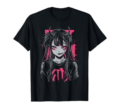 Anime Horror Aesthetic Vaporwave T-Shirt - Novelty Apparel for Adults - T-Shirt, Sweatshirt, Hoodie
