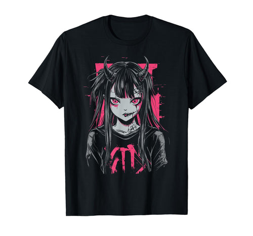 Anime Horror Aesthetic Vaporwave T-Shirt - Novelty Apparel for Adults - T-Shirt, Sweatshirt, Hoodie