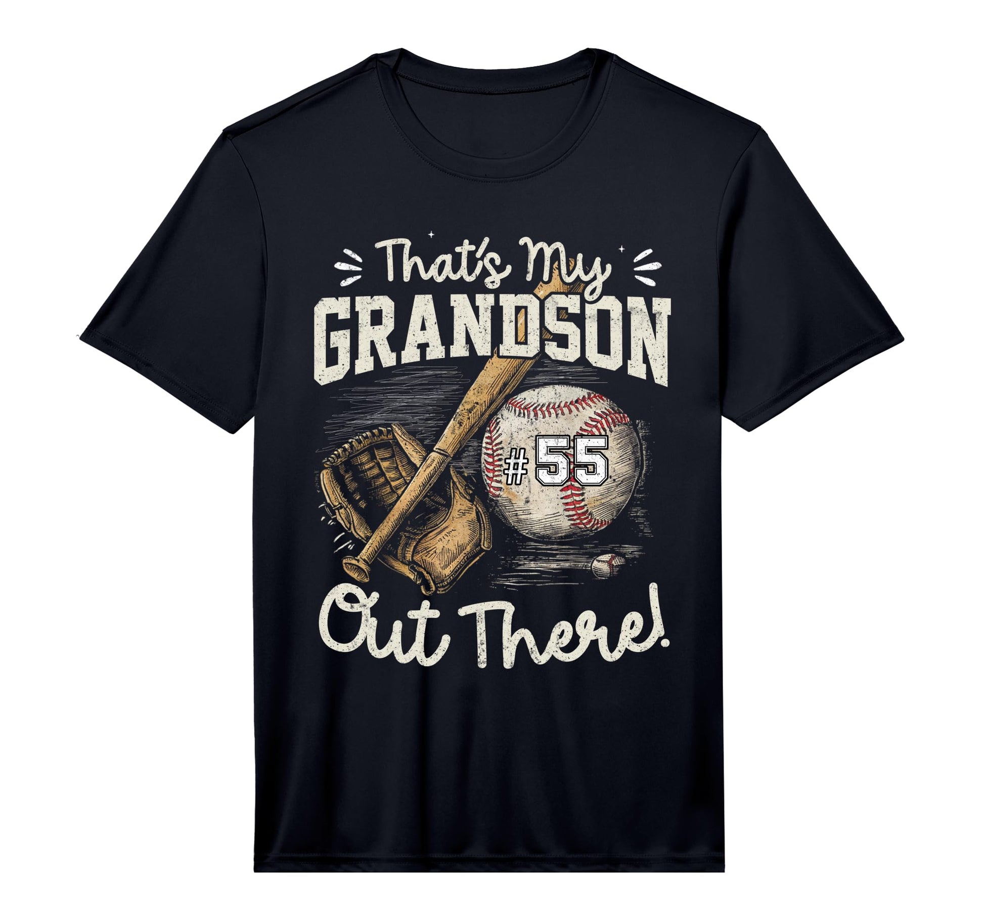 Thats My Grandson Out There Jersey T-Shirt - Graphic Print for Adults - T-Shirt, Sweatshirt, Hoodie