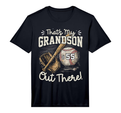 Thats My Grandson Out There Jersey T-Shirt - Graphic Print for Adults - T-Shirt, Sweatshirt, Hoodie