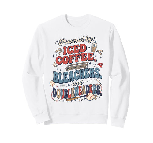 Funny Baseball Mom Iced Coffee Sweatshirt - Fun Novelty Design Men Women - T-Shirt, Sweatshirt, Hoodie