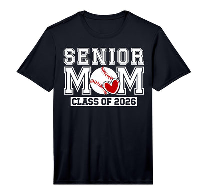 Mens Baseball Senior Mom Class 2026 T-Shirt - Fun Novelty Design Men Women - T-Shirt, Sweatshirt, Hoodie