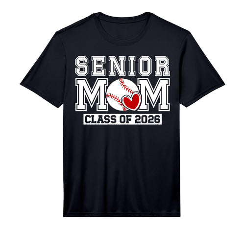 Mens Baseball Senior Mom Class 2026 T-Shirt - Fun Novelty Design Men Women - T-Shirt, Sweatshirt, Hoodie