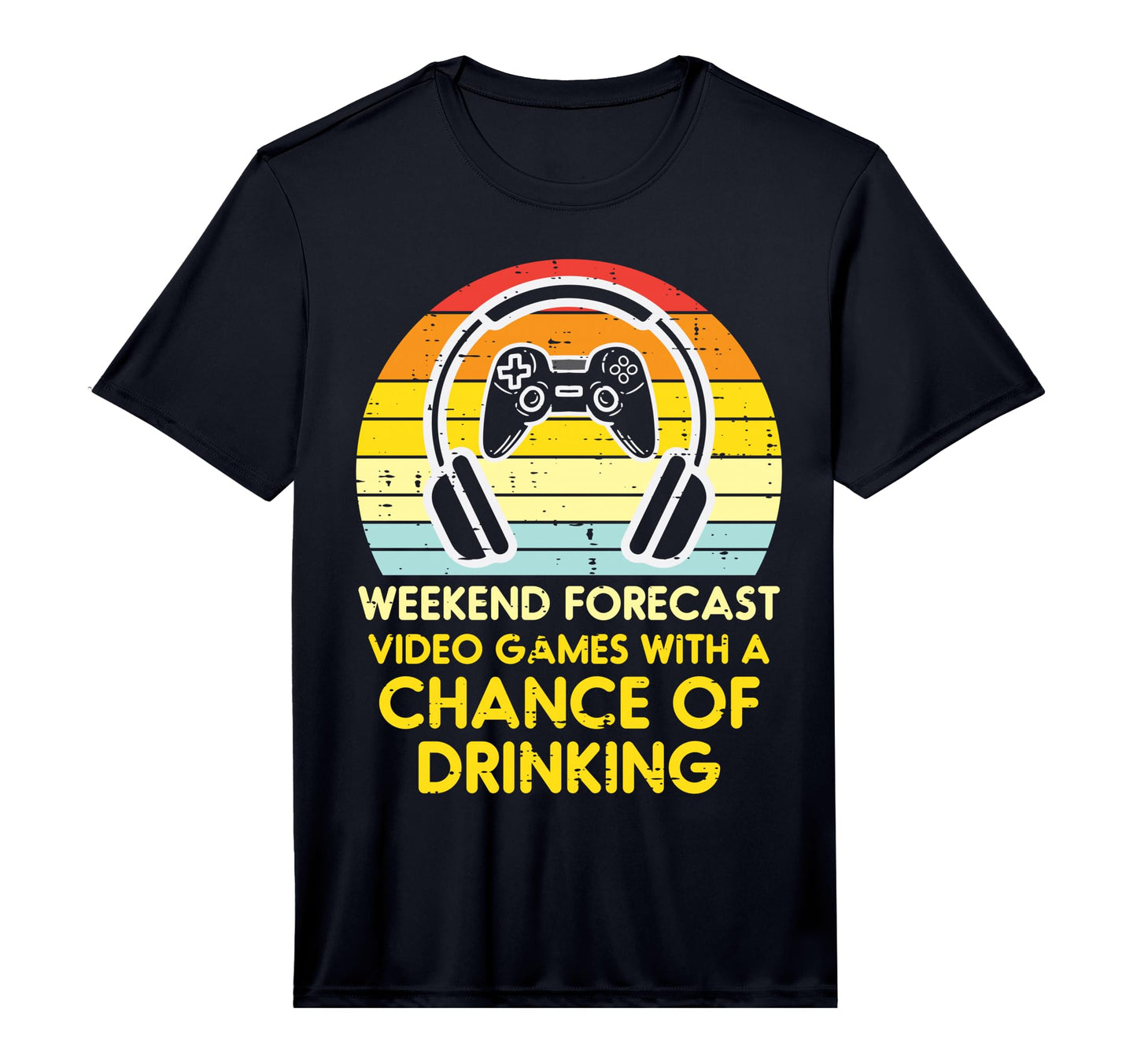 Mens Weekend Forecast Video Games T-Shirt - Novelty Apparel for Adults - T-Shirt, Sweatshirt, Hoodie