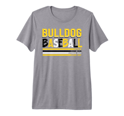 Bulldogs Baseball Mom Game Day Yellow T-Shirt - Minimalist Print Men Women - T-Shirt, Sweatshirt, Hoodie