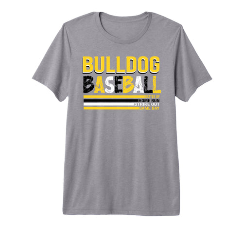 Bulldogs Baseball Mom Game Day Yellow T-Shirt - Minimalist Print Men Women - T-Shirt, Sweatshirt, Hoodie