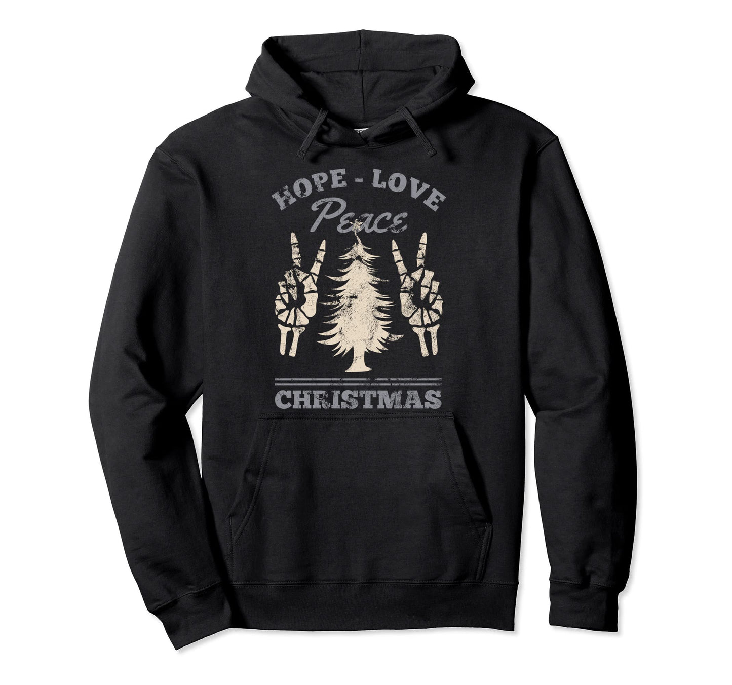 Horror Motif Hope Love Peace Hoodie - Aesthetic Graphic Unisex - T-Shirt, Sweatshirt, Hoodie
