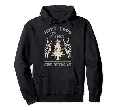 Horror Motif Hope Love Peace Hoodie - Aesthetic Graphic Unisex - T-Shirt, Sweatshirt, Hoodie