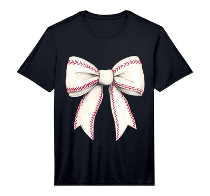 Baseball Coquette Bow Baseball Player T-Shirt - Novelty Apparel for Adults - T-Shirt, Sweatshirt, Hoodie