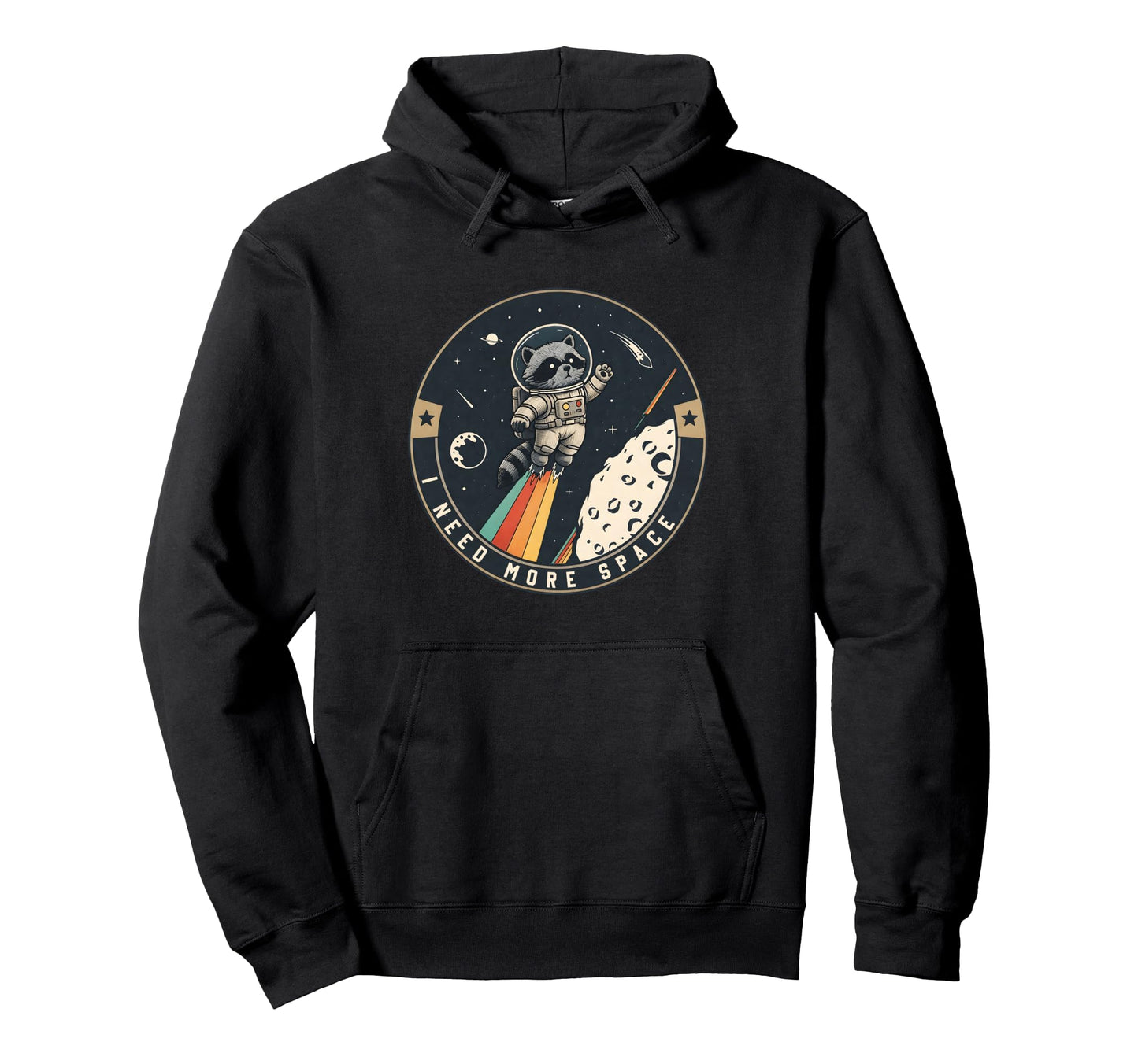 Funny Raccoon Astronaut Science Pun I Hoodie - Minimalist Print Men Women - T-Shirt, Sweatshirt, Hoodie