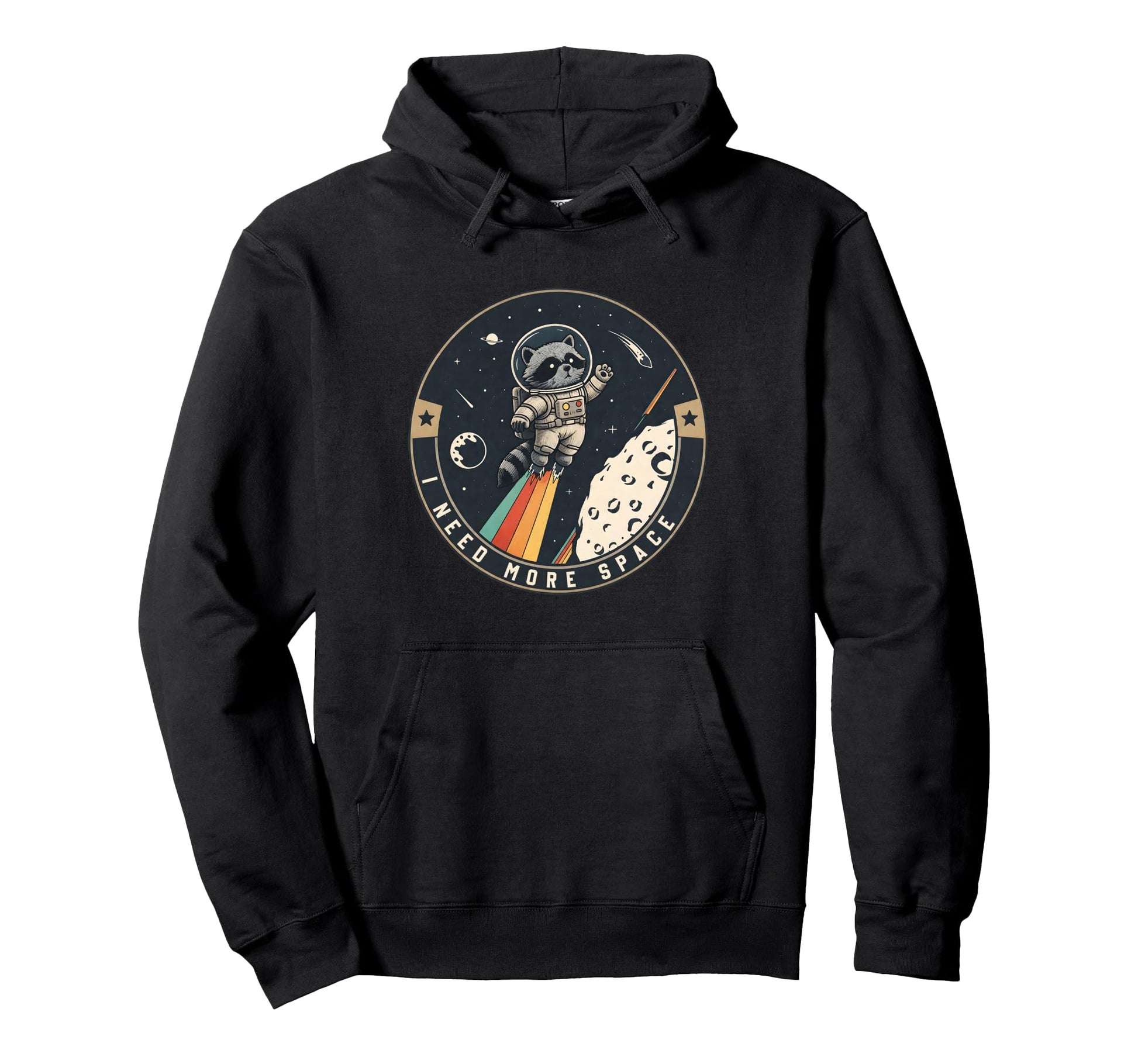 Funny Raccoon Astronaut Science Pun I Hoodie - Minimalist Print Men Women - T-Shirt, Sweatshirt, Hoodie