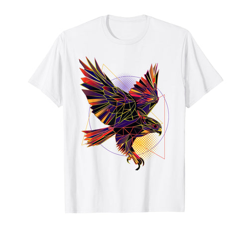 Vaporwave Geometric Falcon 80S T-Shirt - Fun Novelty Design Unisex - T-Shirt, Sweatshirt, Hoodie