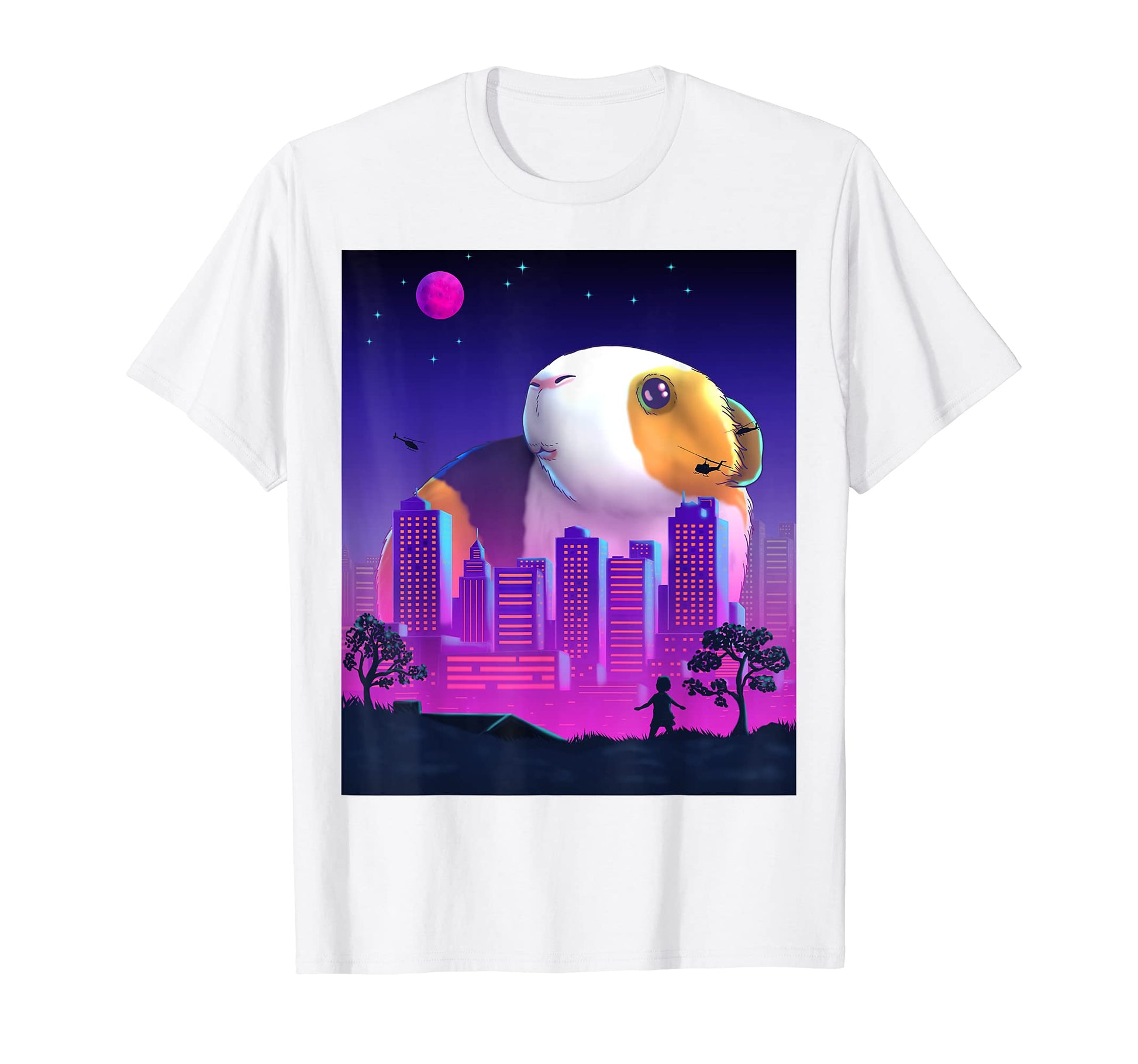 Giant Guinea Pig Vaporwave Synthwave T-Shirt - Aesthetic Graphic Men Women - T-Shirt, Sweatshirt, Hoodie