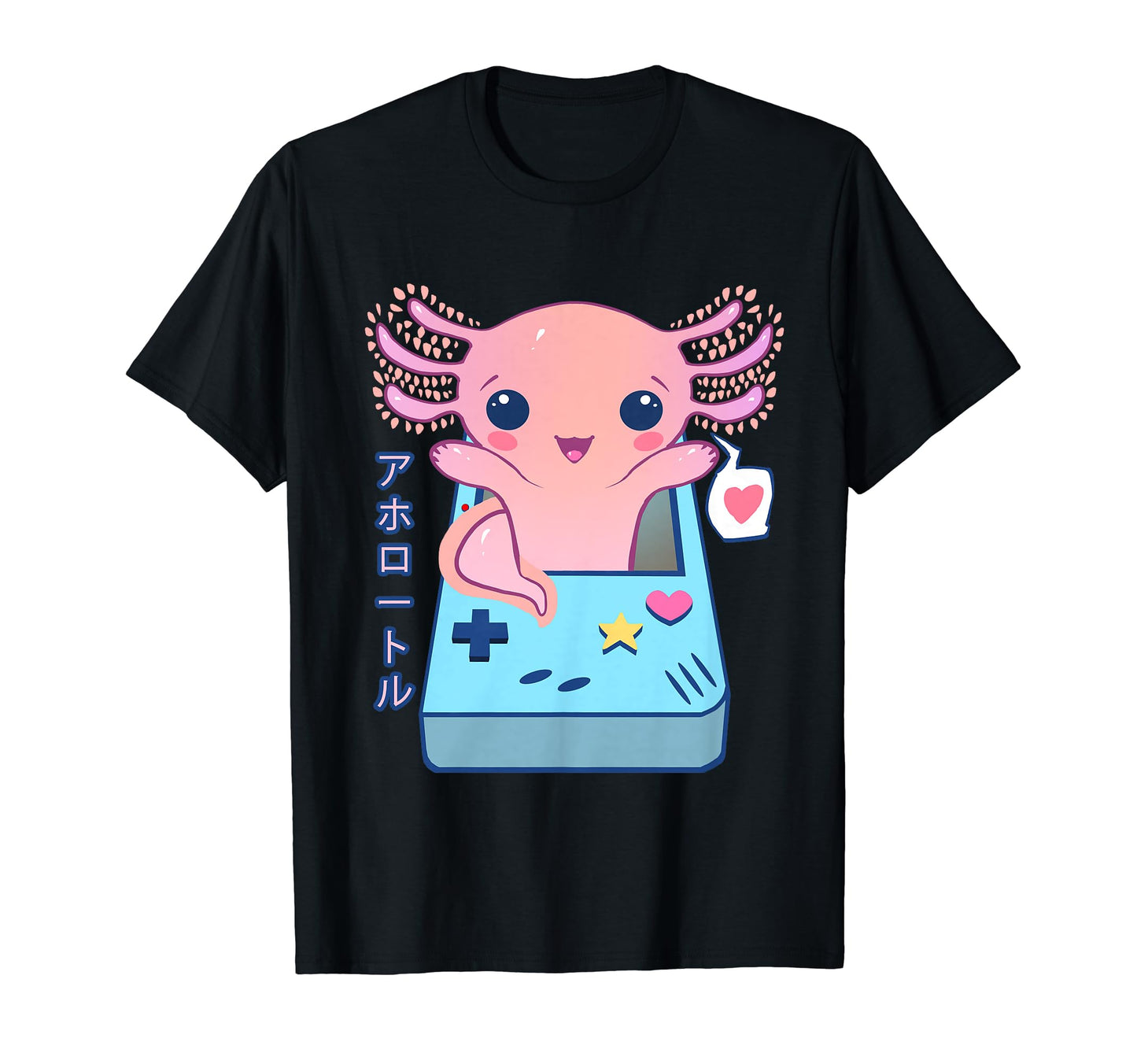 Gamer Axolotl Kawaii Pastel Goth Alt T-Shirt - Novelty Apparel for Adults - T-Shirt, Sweatshirt, Hoodie