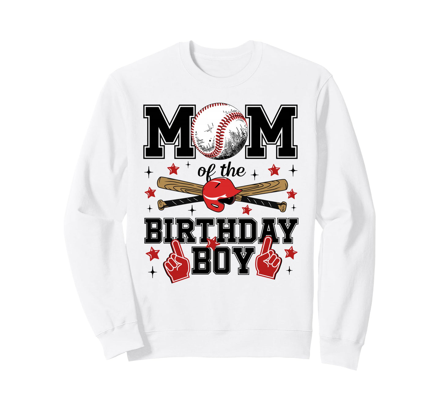 Mom Birthday Baseball Sport Sweatshirt - Aesthetic Graphic Men Women - T-Shirt, Sweatshirt, Hoodie