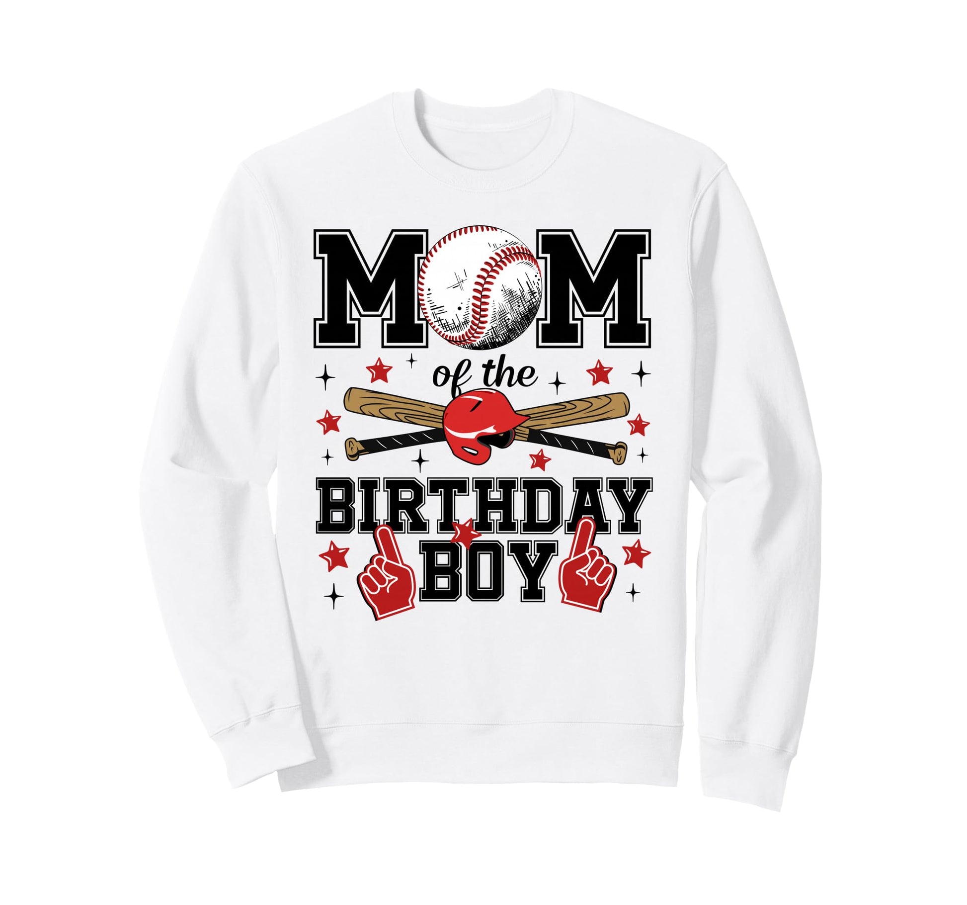 Mom Birthday Baseball Sport Sweatshirt - Aesthetic Graphic Men Women - T-Shirt, Sweatshirt, Hoodie