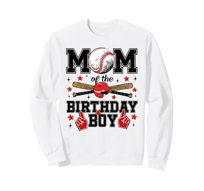 Mom Birthday Baseball Sport Sweatshirt - Aesthetic Graphic Men Women - T-Shirt, Sweatshirt, Hoodie