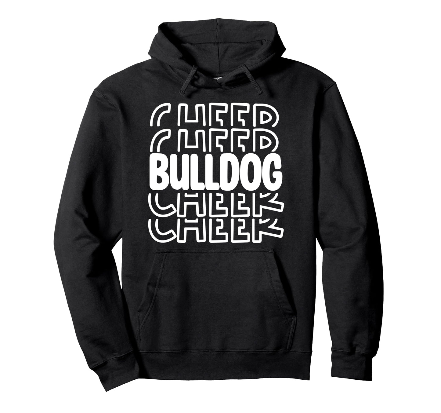 Bulldog Cheer High School Sports Team Hoodie - Trendy Graphic for Adults - T-Shirt, Sweatshirt, Hoodie