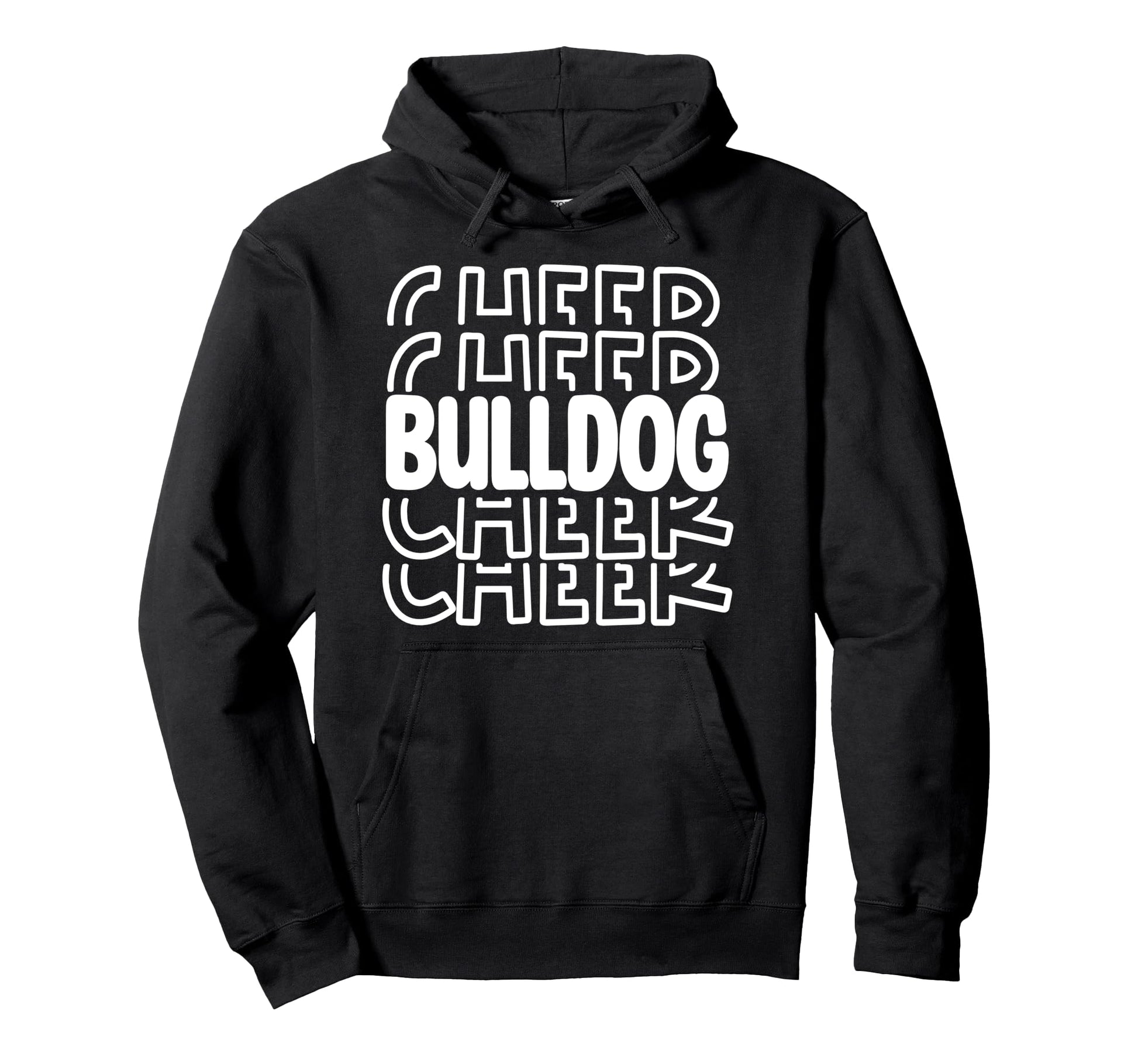Bulldog Cheer High School Sports Team Hoodie - Trendy Graphic for Adults - T-Shirt, Sweatshirt, Hoodie