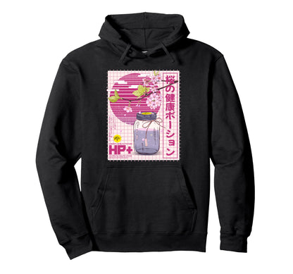 Health Potion Kawaii Vaporwave Anime Hoodie - Streetwear Style Unisex - T-Shirt, Sweatshirt, Hoodie