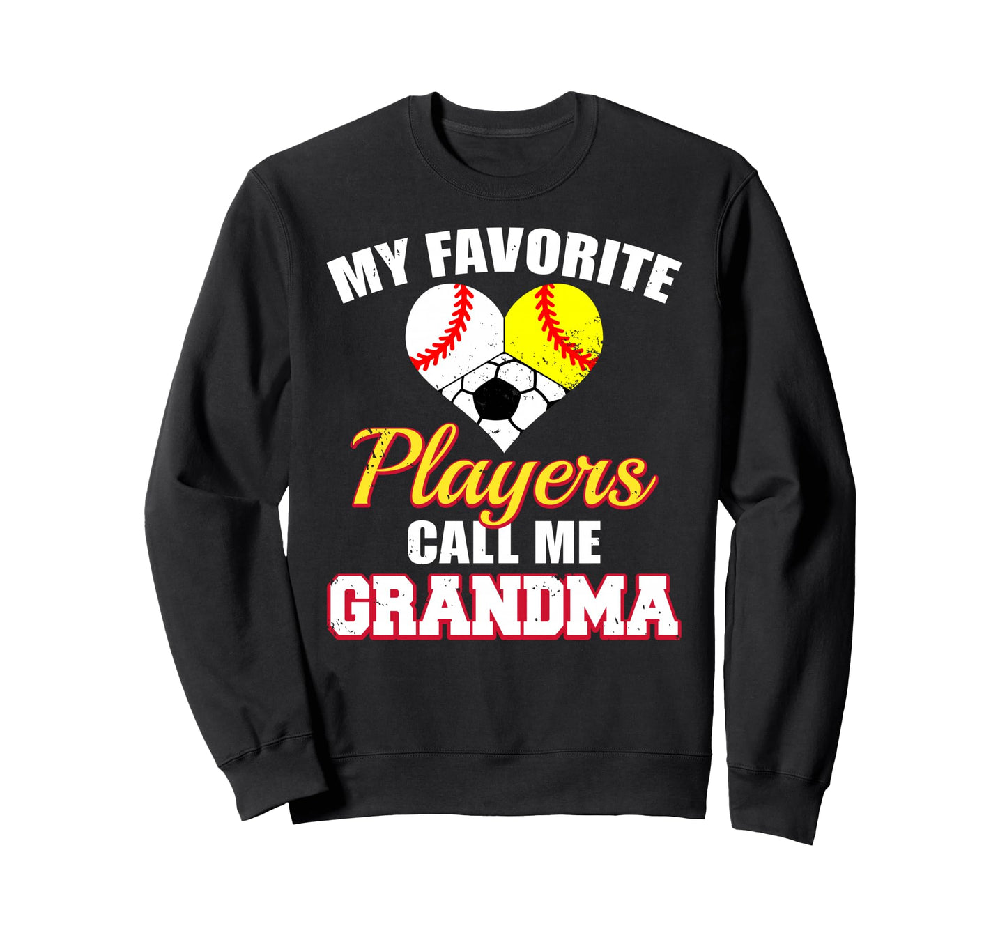 My Favorite Players Grandma Baseball Sweatshirt - Minimalist Print Unisex - T-Shirt, Sweatshirt, Hoodie