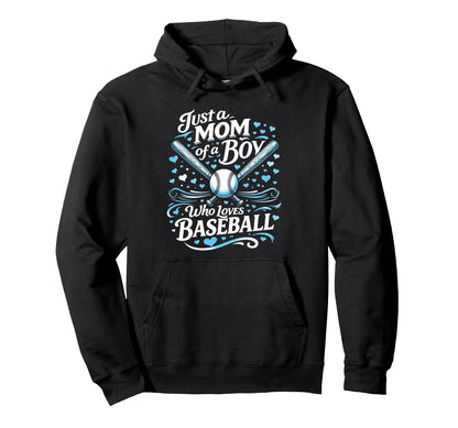 Baseball Mom Just Mom Who Loves Baseball Hoodie - Minimalist Print Unisex - T-Shirt, Sweatshirt, Hoodie