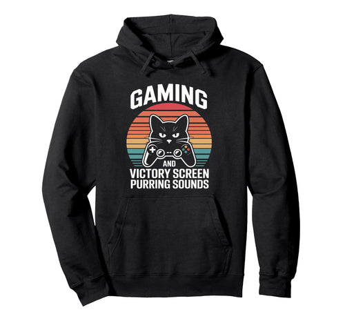 Gaming Cat Dad Victory Screen And Hoodie - Streetwear Style for Adults - T-Shirt, Sweatshirt, Hoodie