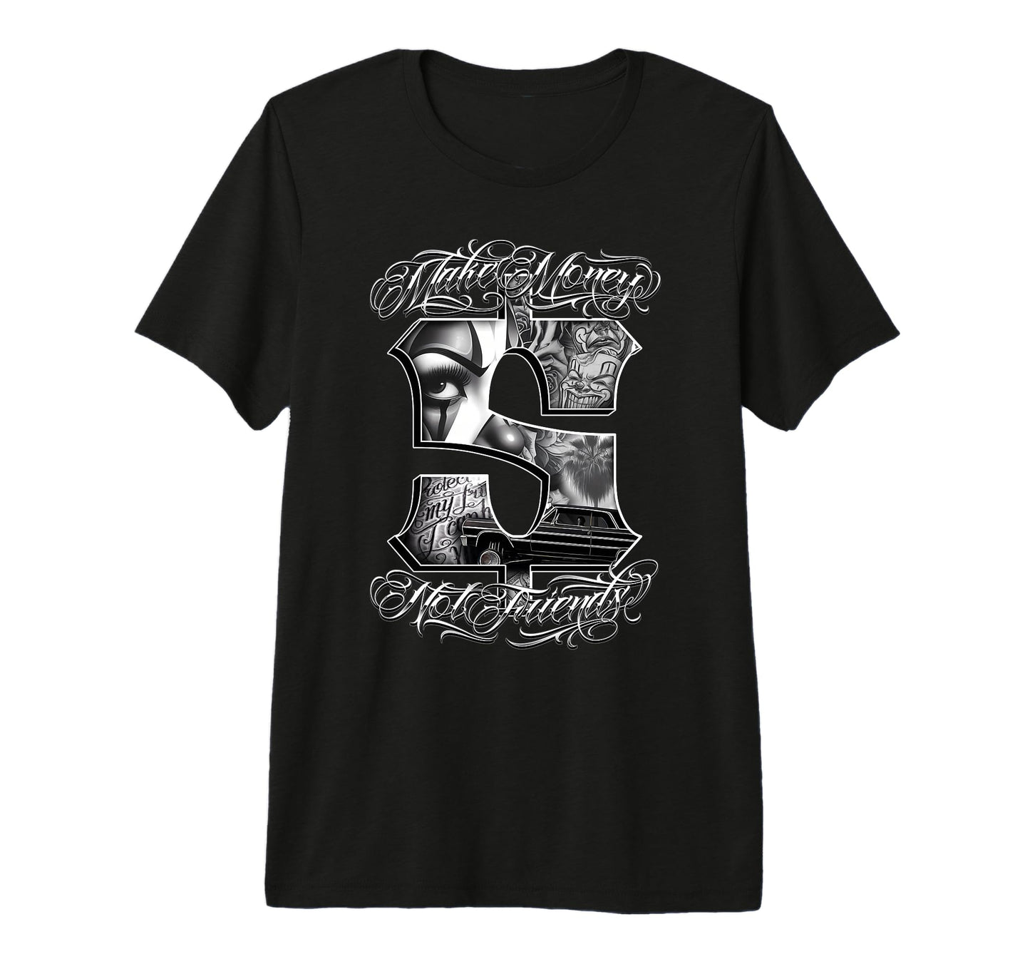 Make Money Not Friends Gangster Payasa T-Shirt - Aesthetic Graphic Unisex - T-Shirt, Sweatshirt, Hoodie