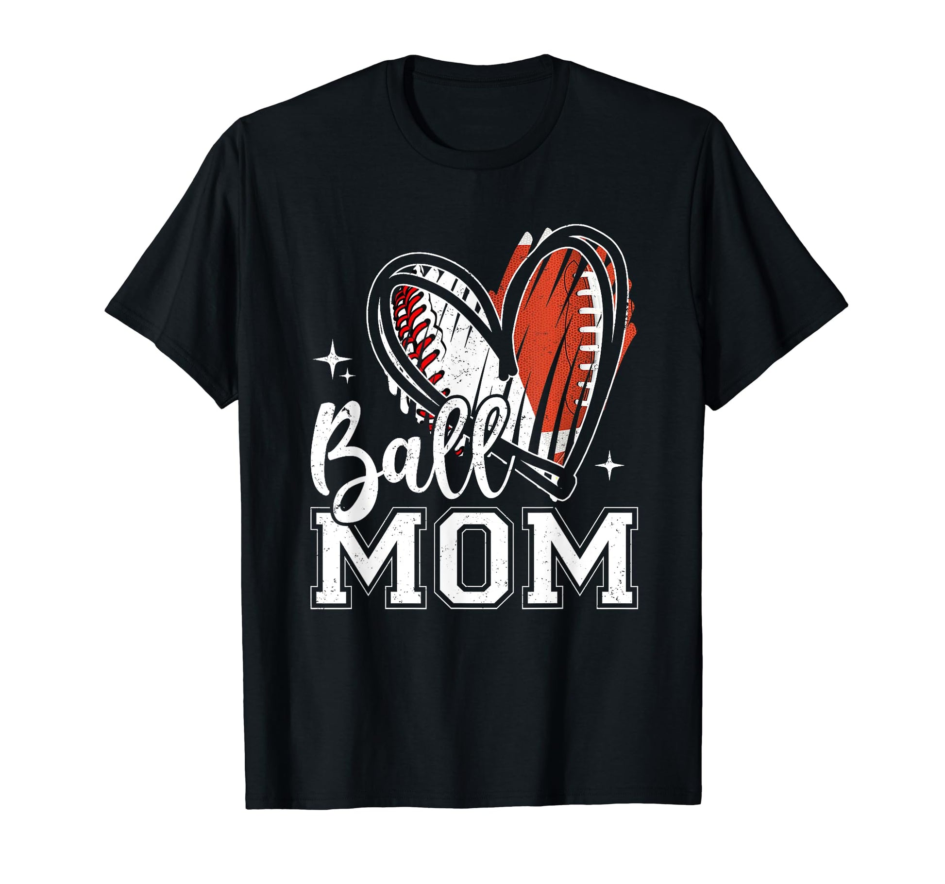 Ball Mom Baseball Football Mom T-Shirt - Custom Art Print Men Women - T-Shirt, Sweatshirt, Hoodie