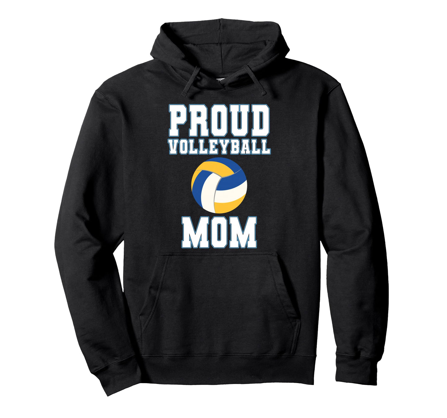 Proud Volleyball Mom Game Day Hoodie - Fun Novelty Design for Adults - T-Shirt, Sweatshirt, Hoodie