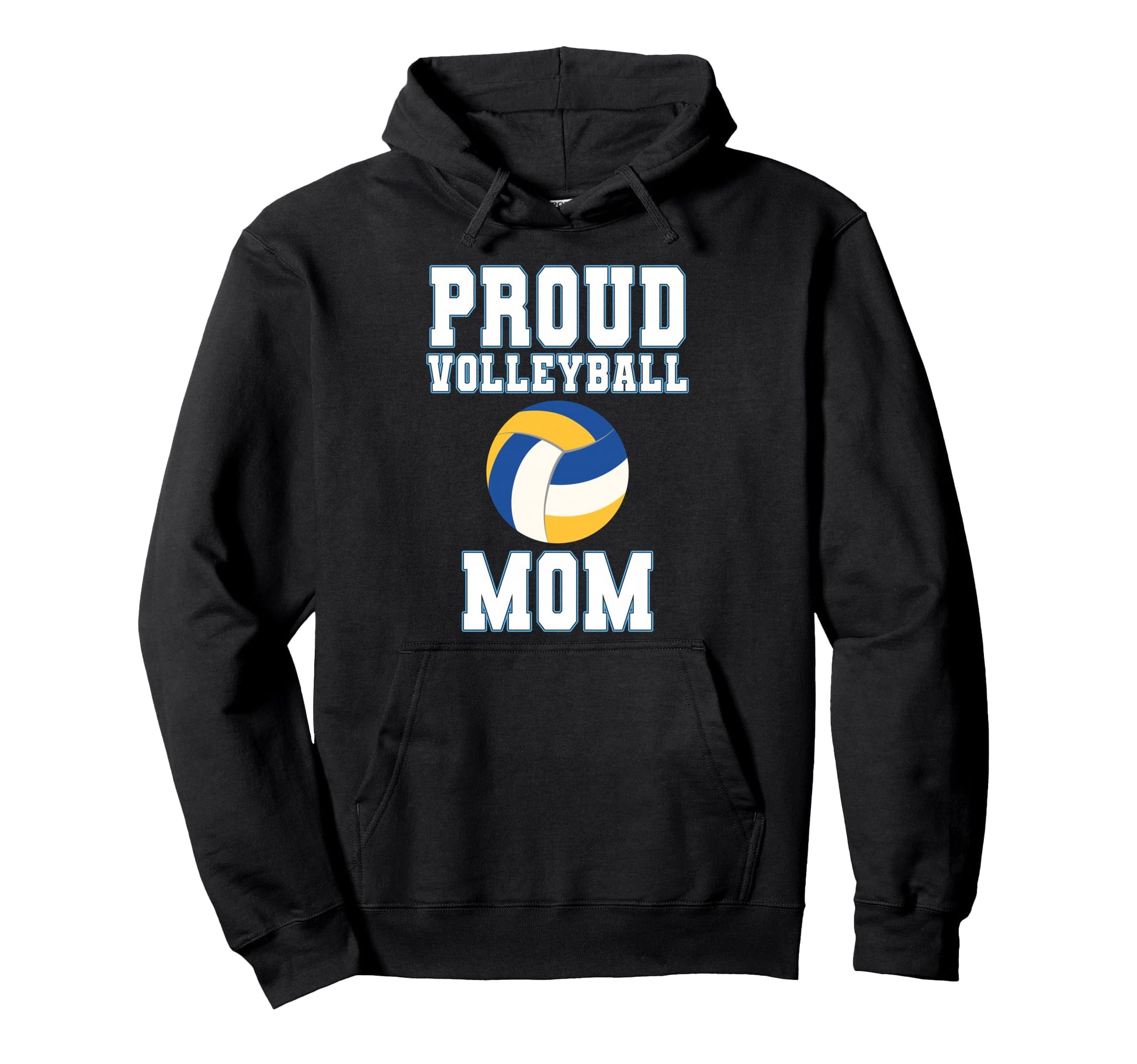 Proud Volleyball Mom Game Day Hoodie - Fun Novelty Design for Adults - T-Shirt, Sweatshirt, Hoodie