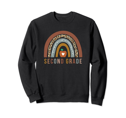 2Nd Grade Rainbow Second Grade Sweatshirt - Novelty Apparel for Adults - T-Shirt, Sweatshirt, Hoodie