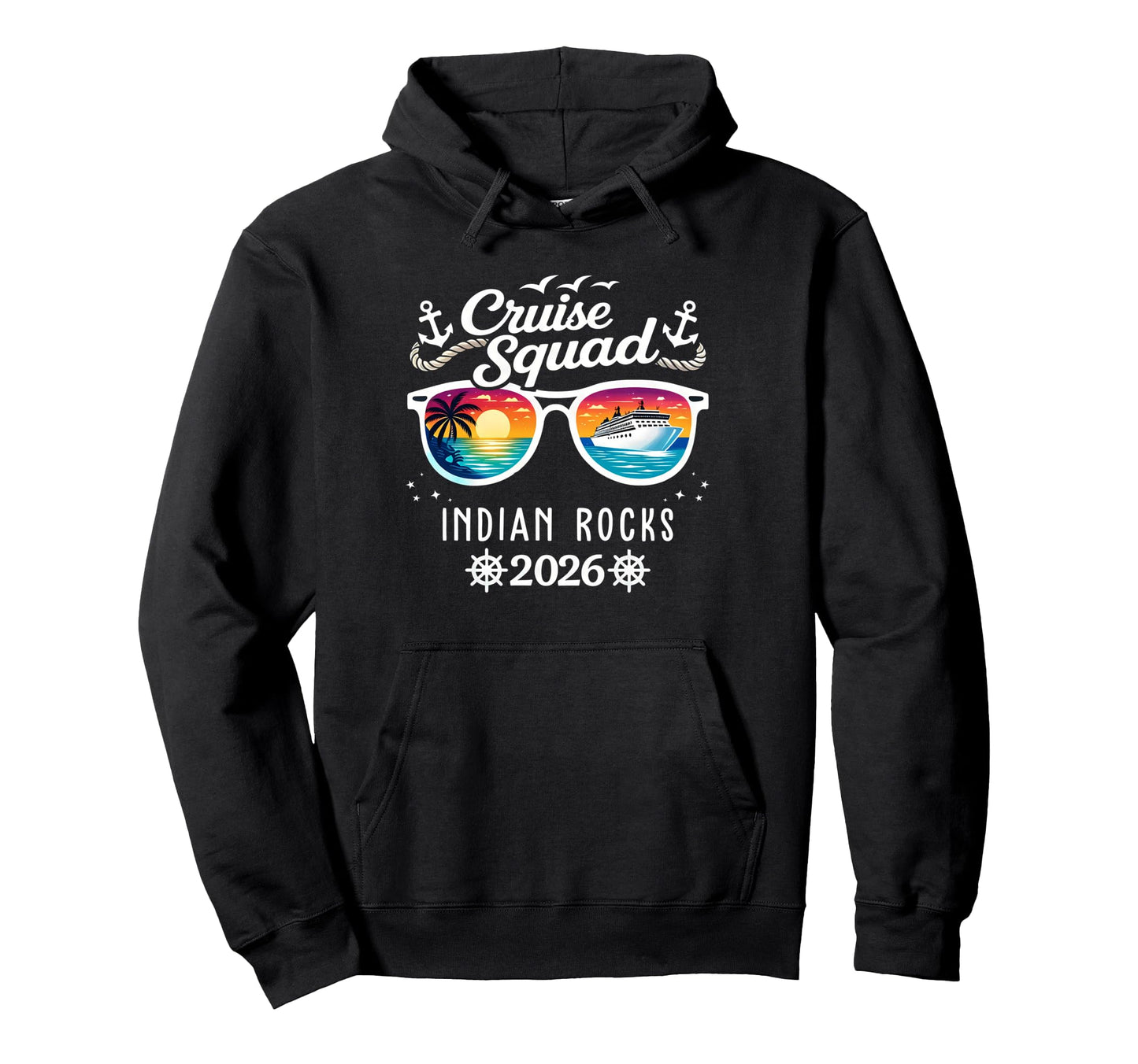 Fun Cruise Squad 2026 Indian Rocks Hoodie - Fun Novelty Design for Adults - T-Shirt, Sweatshirt, Hoodie