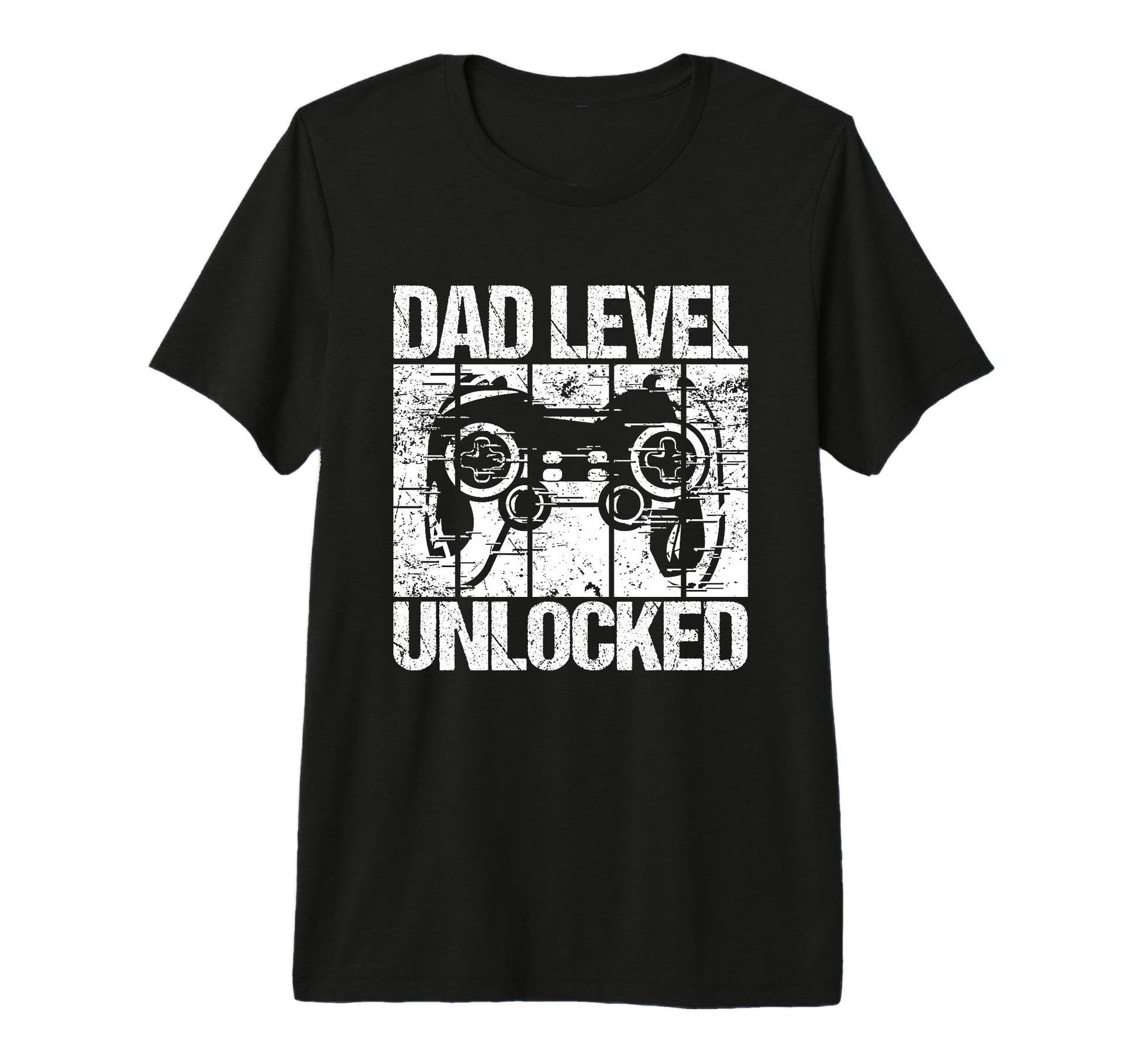 Dad Level Unlocked Gaming Controller T-Shirt - Graphic Print Men Women - T-Shirt, Sweatshirt, Hoodie
