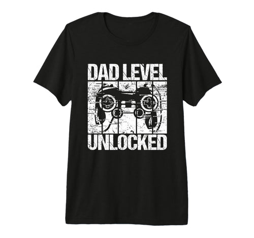 Dad Level Unlocked Gaming Controller T-Shirt - Graphic Print Men Women - T-Shirt, Sweatshirt, Hoodie