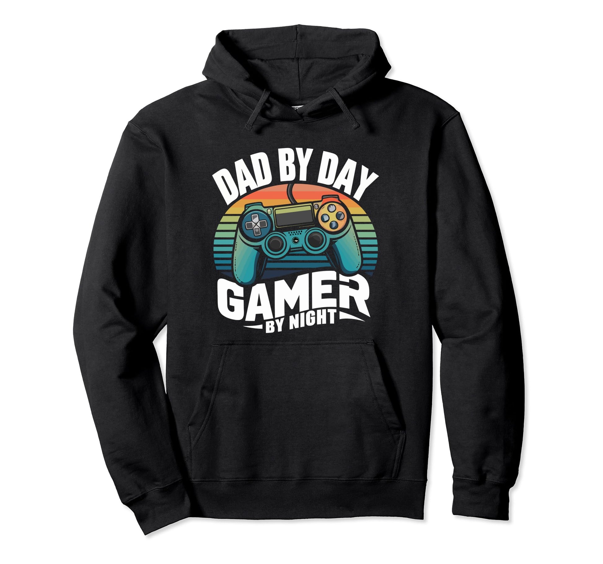 Dad Day Gamer Night Sunset Daddy Hoodie - Fun Novelty Design Men Women - T-Shirt, Sweatshirt, Hoodie
