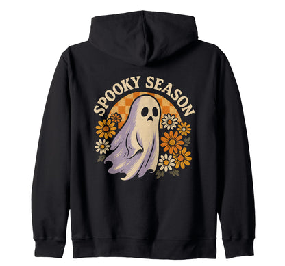 Halloween Spooky Season Floral Ghost Sweatshirt - Minimalist Print Unisex - T-Shirt, Sweatshirt, Hoodie