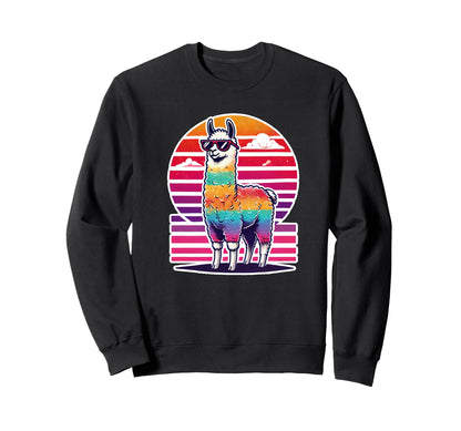 Rainbow Llama Funny Pride Alpaca Sweatshirt - Novelty Apparel Unisex - T-Shirt, Sweatshirt, Hoodie
