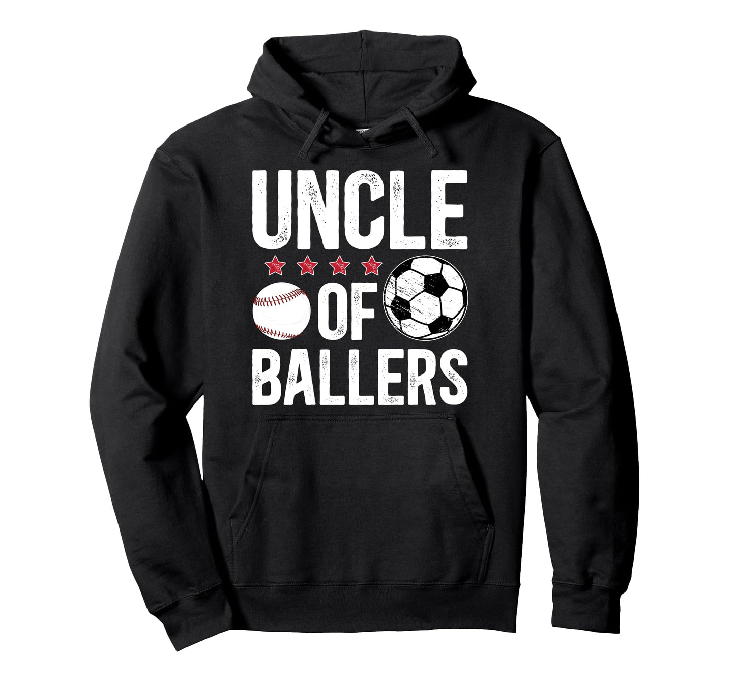 Uncle Ballers Soccer Baseball Uncle Hoodie - Aesthetic Graphic Men Women - T-Shirt, Sweatshirt, Hoodie