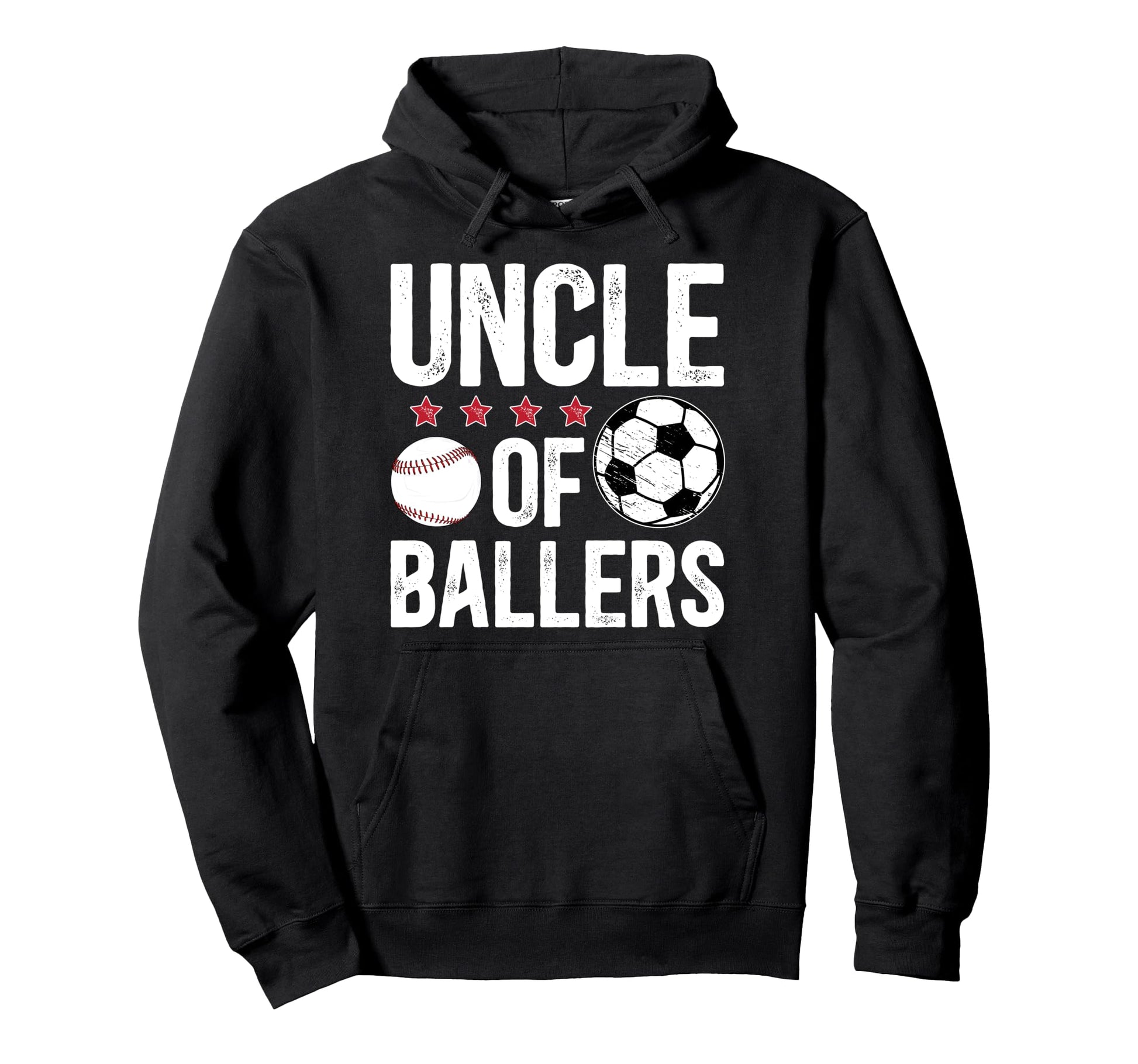 Uncle Ballers Soccer Baseball Uncle Hoodie - Aesthetic Graphic Men Women - T-Shirt, Sweatshirt, Hoodie