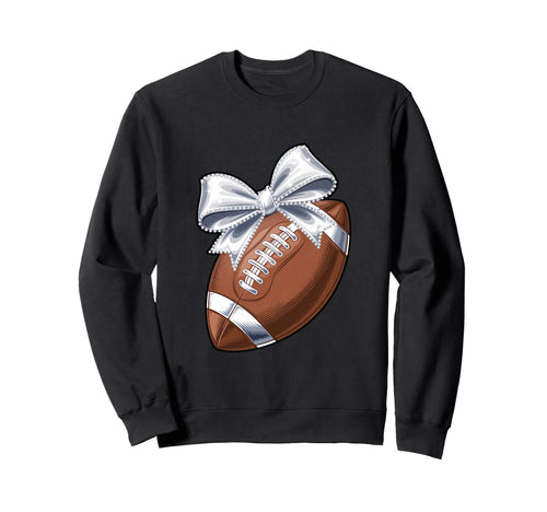 Coquette Bow Funny Football Lover Game Sweatshirt - Unique Graphic Unisex - T-Shirt, Sweatshirt, Hoodie