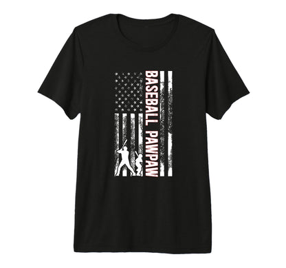 Mens Baseball Pawpaw Us Flag Pawpaw T-Shirt - Novelty Apparel for Adults - T-Shirt, Sweatshirt, Hoodie