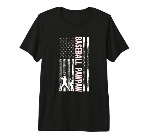 Mens Baseball Pawpaw Us Flag Pawpaw T-Shirt - Novelty Apparel for Adults - T-Shirt, Sweatshirt, Hoodie