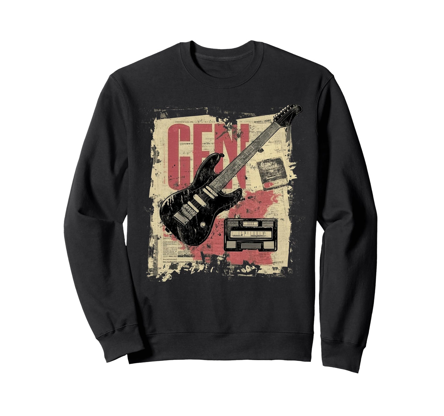 80S 90S Punk Grunge Music Gen X Sweatshirt - Custom Art Print Men Women - T-Shirt, Sweatshirt, Hoodie